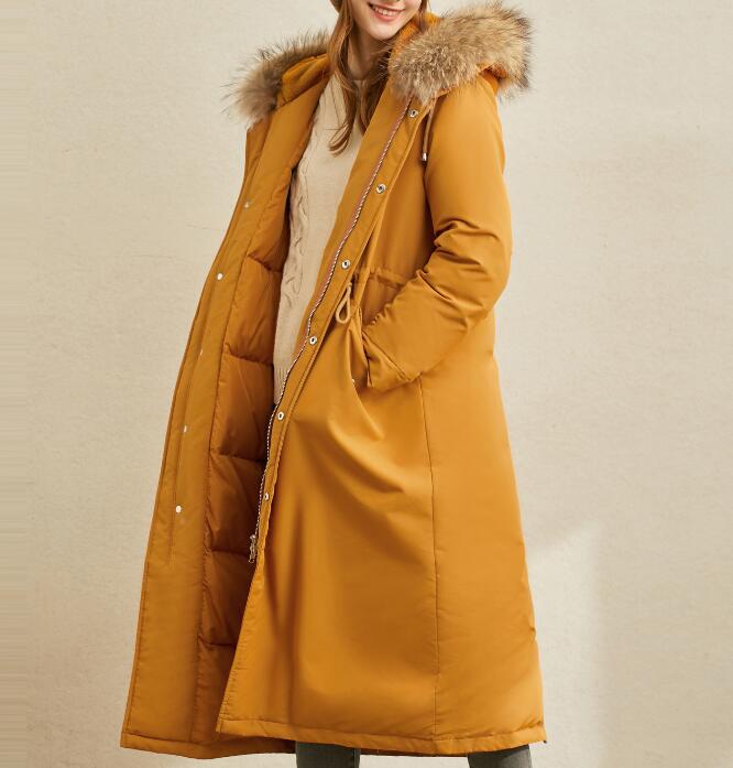 Long Fur Trim Women Winter Loose Plus size Side Pockets Down Jacket Women Down Coats Any Size VPPBUY shop