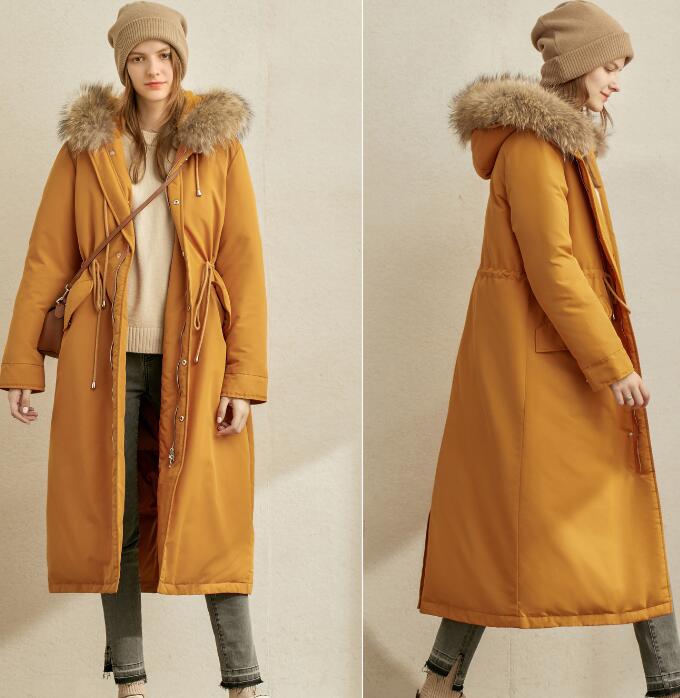 Long Fur Trim Women Winter Loose Plus size Side Pockets Down Jacket Women Down Coats Any Size VPPBUY shop