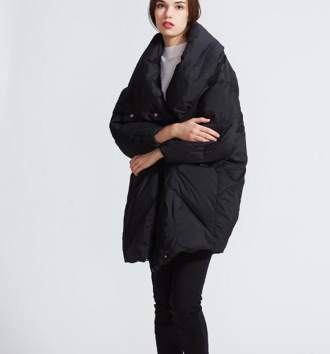 Large Collar Winter Loose Duck Down Jackets Hooded Warm Women Long Down Coat VPPBUY shop