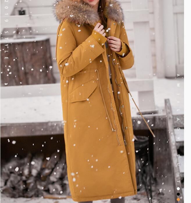 Long Fur Trim Women Winter Loose Plus size Side Pockets Down Jacket Women Down Coats Any Size VPPBUY shop