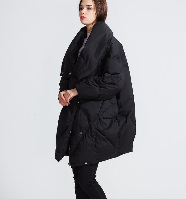 Large Collar Winter Loose Duck Down Jackets Hooded Warm Women Long Down Coat VPPBUY shop