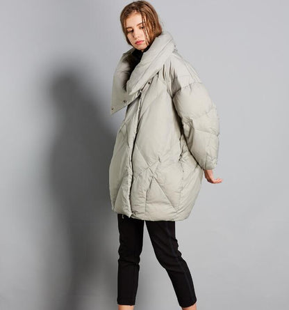 Large Collar Winter Loose Duck Down Jackets Hooded Warm Women Long Down Coat VPPBUY shop