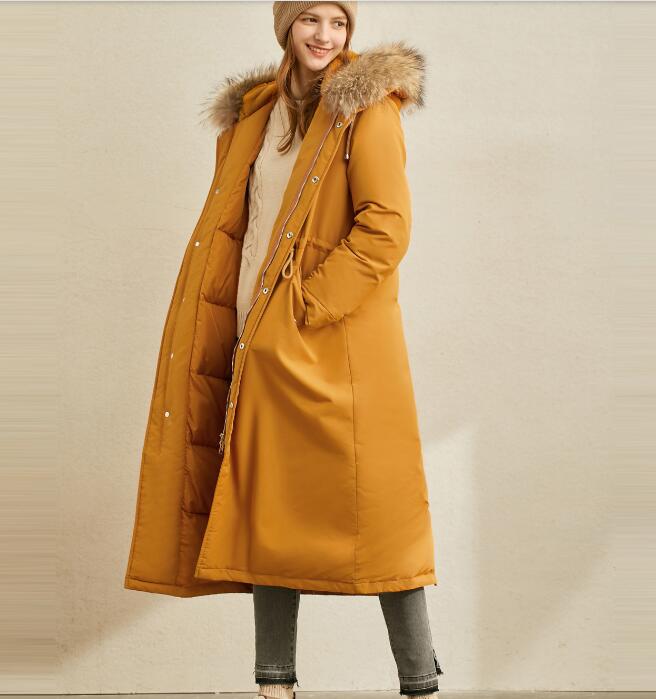 Long Fur Trim Women Winter Loose Plus size Side Pockets Down Jacket Women Down Coats Any Size VPPBUY shop