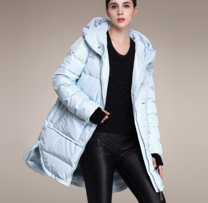 Hooded Loose Women Down Coat Winter 90% Duck Down Jackets With Large Pockets VPPBUY shop