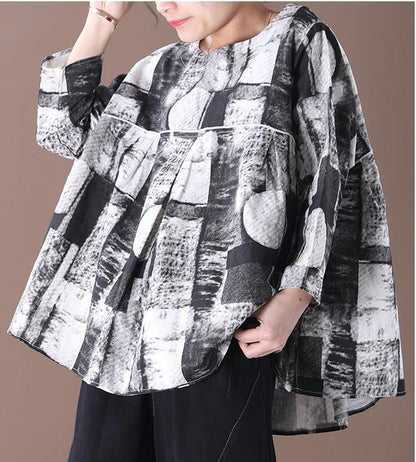 Print Women Casual Linen Shirts Loose Blouse Women Tops WG961707 VPPBUY shop