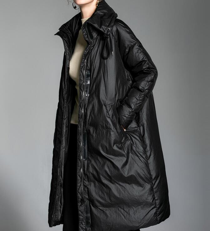 Long Women Down Puffer Coat Winter Loose 90% Duck Down Jackets 20123 VPPBUY shop