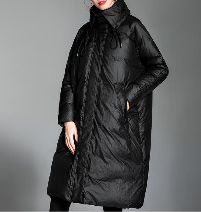 Long Women Down Puffer Coat Winter Loose 90% Duck Down Jackets 20123 VPPBUY shop