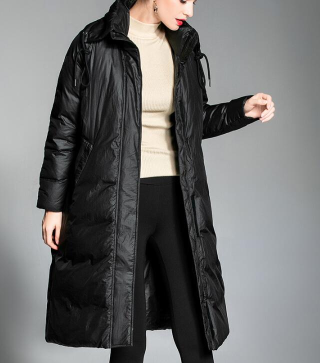 Long Women Down Puffer Coat Winter Loose 90% Duck Down Jackets 20123 VPPBUY shop