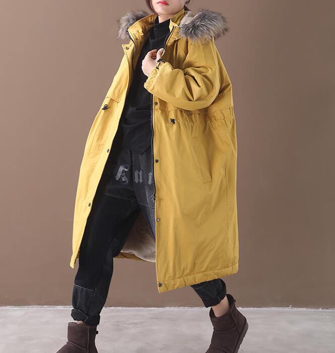 Women Casual Hooded Parka Faux Fur Collar Plus Size Coat Jacket VPPBUY shop