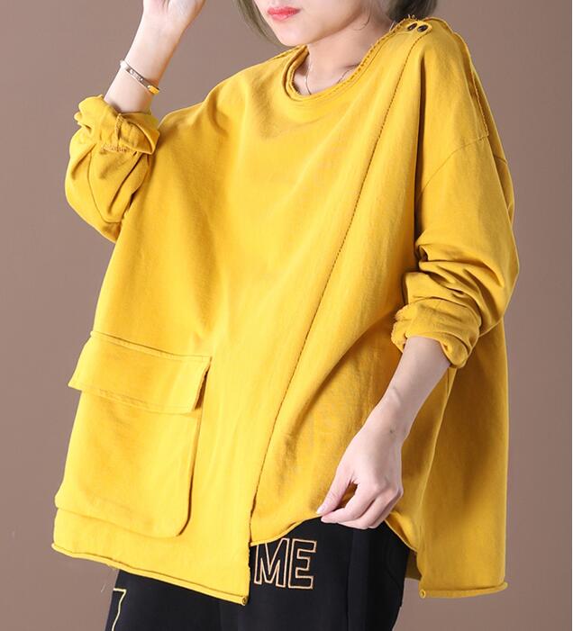 Irregular Hem Loose Blouse Women Tops WG961707 VPPBUY shop