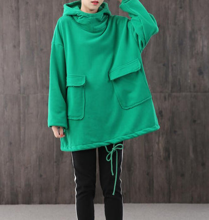 Hooded Loose Blouse Spring Tunic Casual Women Shirts Cotton Tops WG961707 VPPBUY shop