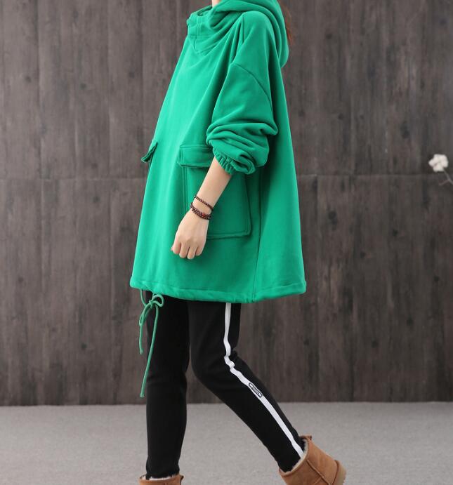 Hooded Loose Blouse Spring Tunic Casual Women Shirts Cotton Tops WG961707 VPPBUY shop