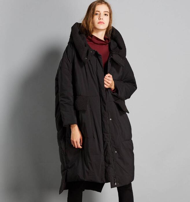 Winter Loose Duck Down Jackets Hooded Warm Women Long Down Coat 2002 VPPBUY shop