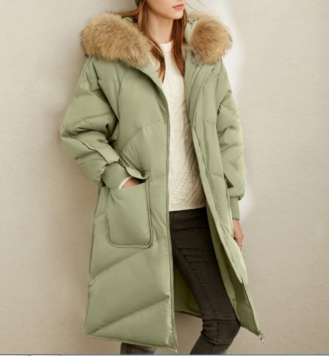 Fur Trim Women Winter Loose Plus size Side Pockets Down Jacket Women Down Coats Any Size VPPBUY shop