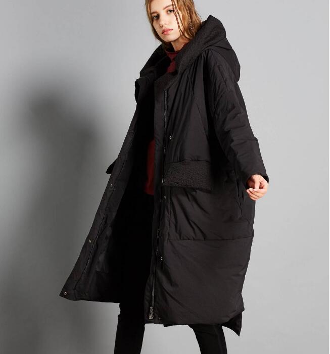 Winter Loose Duck Down Jackets Hooded Warm Women Long Down Coat 2002 VPPBUY shop