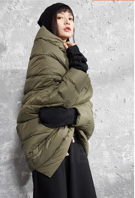 Army Green Women Winter Loose 90% Duck Down Jackets Warm Down Coat Plus Size VPPBUY shop