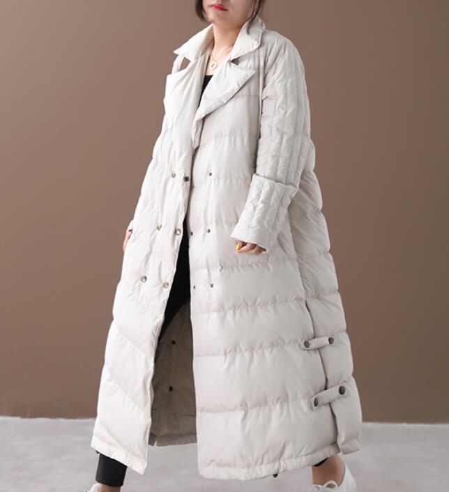 A-line Long Winter Puffer Coat  Side Pockets Down Jacket Women Down Coats 2330 VPPBUY shop