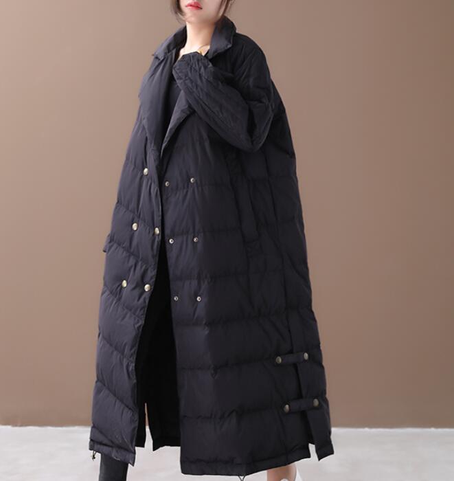 A-line Long Winter Puffer Coat  Side Pockets Down Jacket Women Down Coats 2330 VPPBUY shop