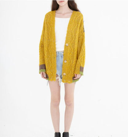 loose cardigan Short Style Women Tops Woolen Knit Sweater VPPBUY shop