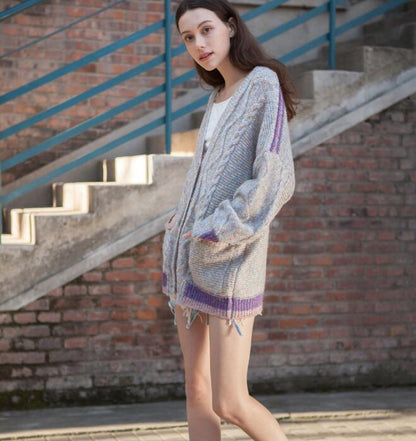 loose cardigan Short Style Women Tops Woolen Knit Sweater VPPBUY shop