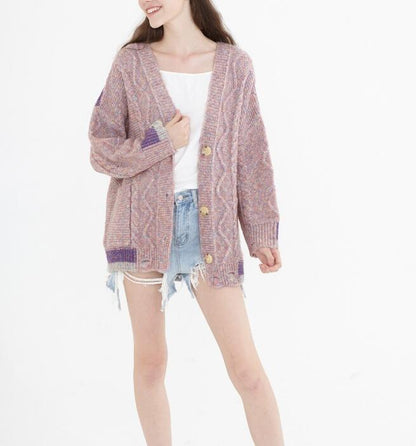 loose cardigan Short Style Women Tops Woolen Knit Sweater VPPBUY shop