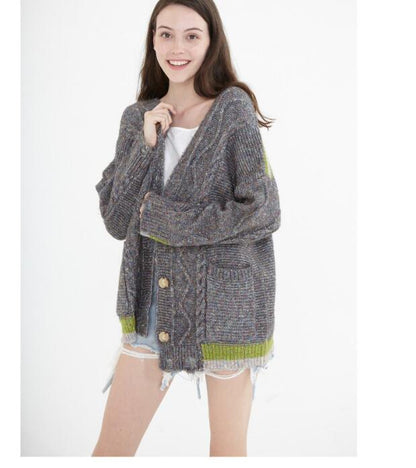 loose cardigan Short Style Women Tops Woolen Knit Sweater VPPBUY shop