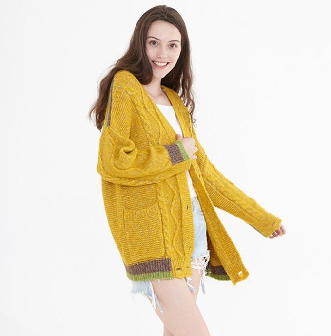 loose cardigan Short Style Women Tops Woolen Knit Sweater VPPBUY shop