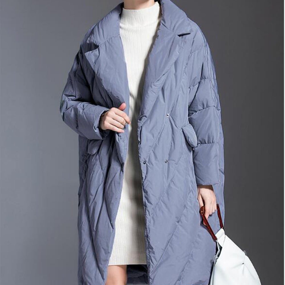 Loose Women Down Coat Winter Loose 90% Hooded Duck Down Jackets Long Warm Down Coat Any Size VPPBUY shop