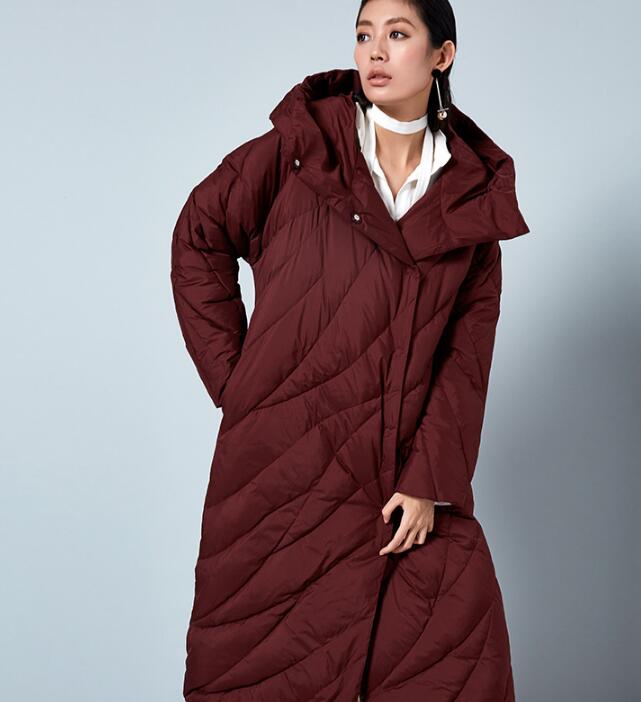 Casual Long Hooded Women Winter Thick 90% Duck Down Jackets Warm Down Coat VPPBUY shop