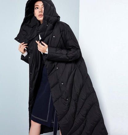 Casual Long Hooded Women Winter Thick 90% Duck Down Jackets Warm Down Coat VPPBUY shop