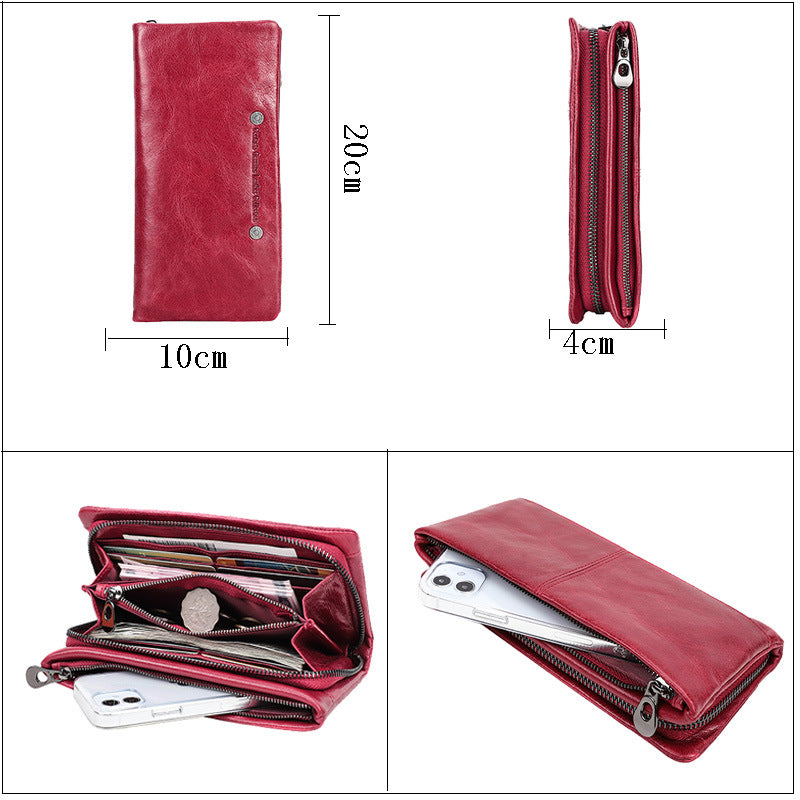 Women's Leather Wallet Hand Bag Purse Card Package Clutch Bag Storage Bag For Gift VPPBUY shop