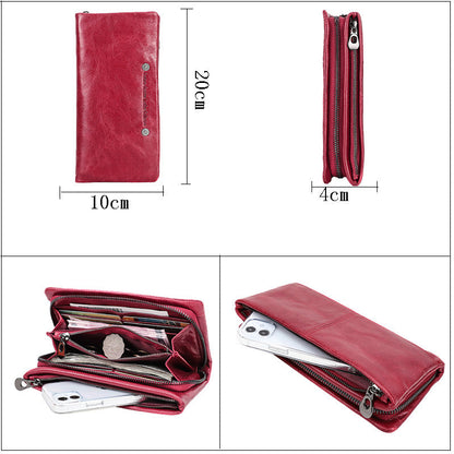 Women's Leather Wallet Hand Bag Purse Card Package Clutch Bag Storage Bag For Gift VPPBUY shop