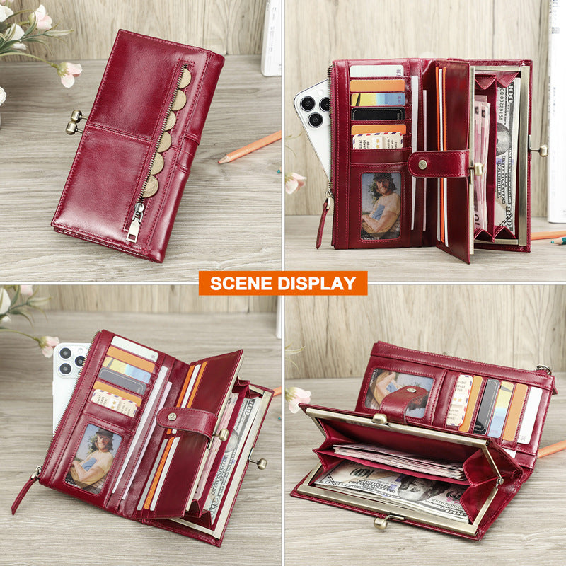 Ladies Leather Wallet Hand Bag Purse Card Package Clutch Bag Storage Bag For Gift VPPBUY shop