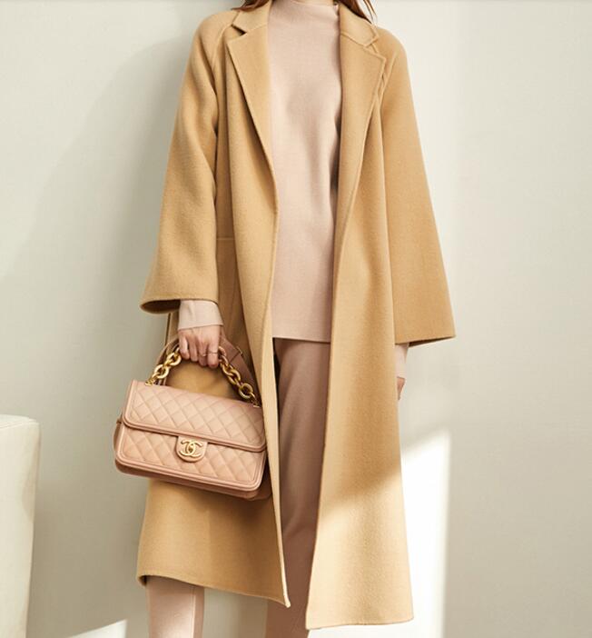 Long Women Winter Woolen Coat Long Women Wool Coat Jacket Waist Belt 3002 VPPBUY shop